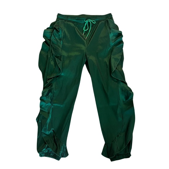 Pants - PLUS Size Emerald Ruffle Joggers